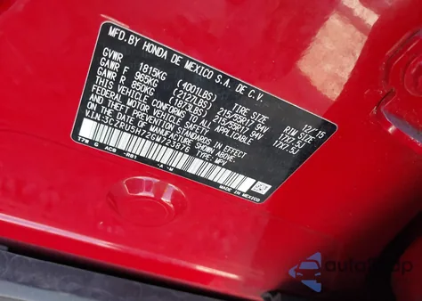 2016 Honda Hr-V Ex-L z USA, uszkodzony, nr VIN 3CZRU5H72GM723876